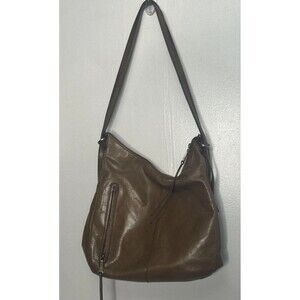 Hobo Bag the Original Vintage Hide Leather Caramel Floral Lining Shoulder Purse